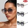 Motorcycle 3pcs Fashion Square Sunglasses Women Outdoor UV Protection Eyewear Oversized Gradient Oculos UV400 Eyewear