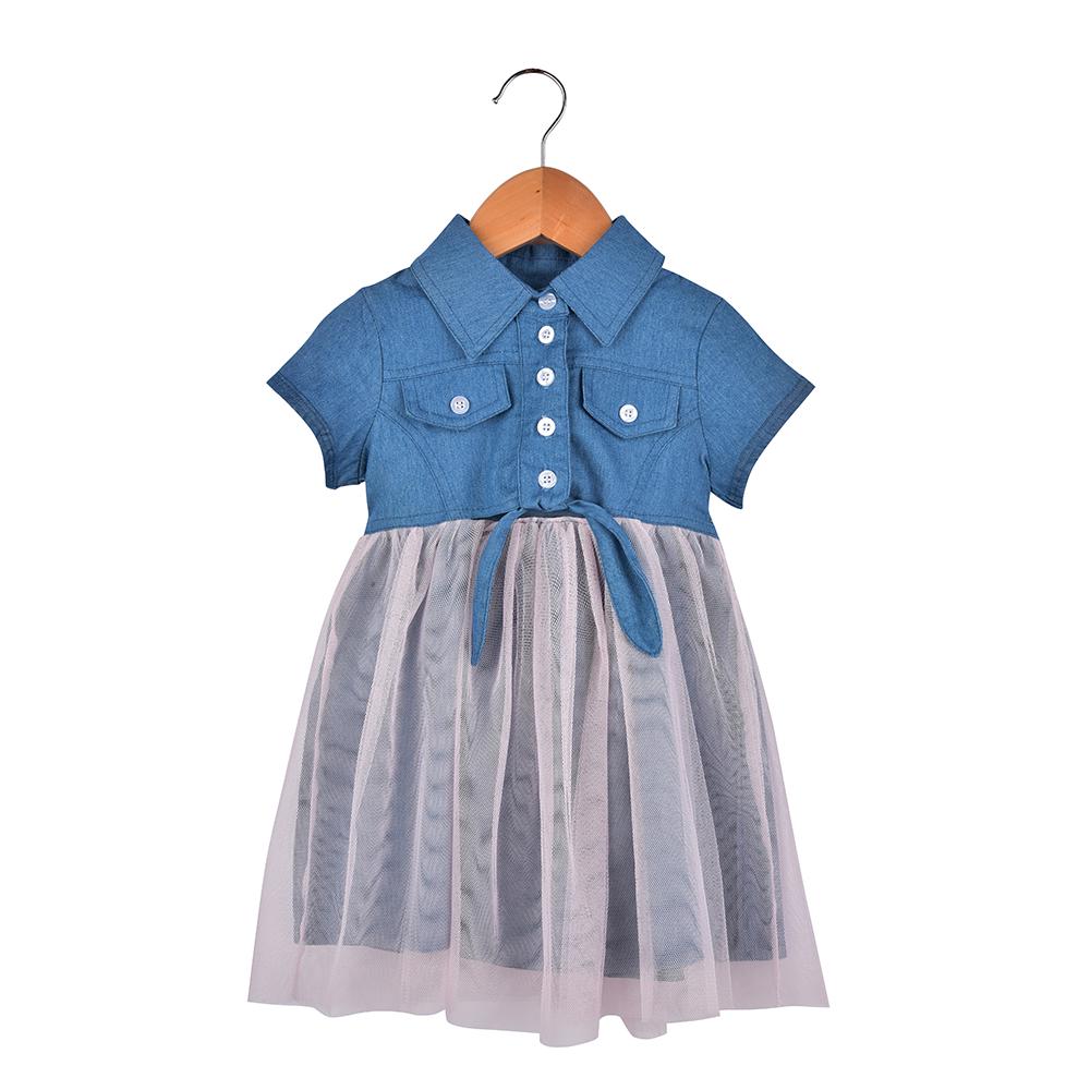 white christmas dresses Kids Baby Girls Toddler Summer Overalls Denim Frilly Tutu Dress 6M-4Y