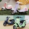 Electric Scooter Motorcycle Model Cartoon Zinc Zinc Alloy Motorcycle Toy Mini Motorcycle  Girl Gift