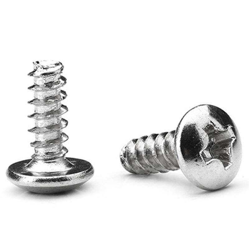 TB Iron Nickel-Plated Large Umbrella Head Phillips Flat Tail Self-Tapping Mushroom Head Screw M3M4