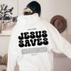 Mikina Jesus Saves Křesťanské mikiny Faith Top Jesus Mikina s kapucí Bible Verses mikina s vroubkovaným výstřihem Dámské Grafické pulovry Topy