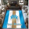 Olympique Marseille FC Printed Crystal Velvet Rug Non‑Slip Crystal Velvet Carpet For Sofa Bedroom Indoor Home Decoration