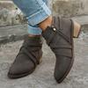 Spitze kurze Stiefel Herbst Neu Große Größe Kreuzriemen Seitenreißverschluss Niedriger Absatz Chelsea Boots