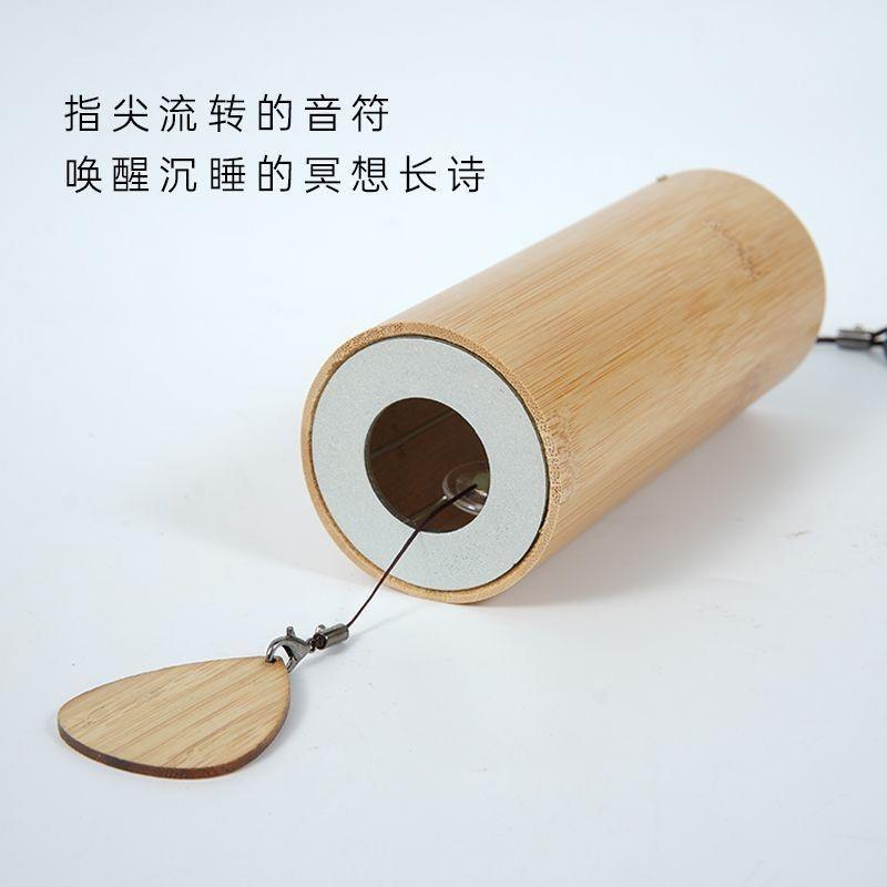 Bamboo Wind Chimes Deep Tone Wooden Hanging Bell Door Wind Bell Outdoor Garden Home Room Decoration Pendant