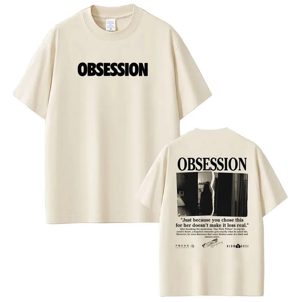 Obsession Horror Movie 2026 Graphic T Shirt Men Women Vintage O-Neck Oversized Cotton T-shirts Lightweight & Breathable for Cool Summer Outfits