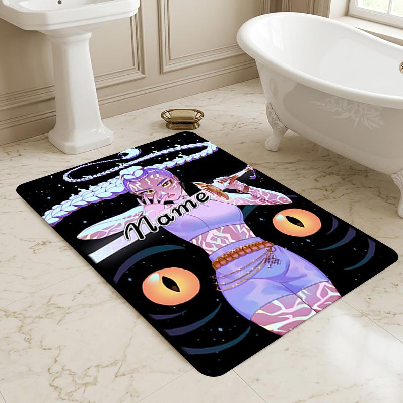 Custom Name Fantasy Heroes Living Room Non-Slip Area Rug Soft Carpet for Bedroom Kids Playroom Sofa Office Home Decor Doormat