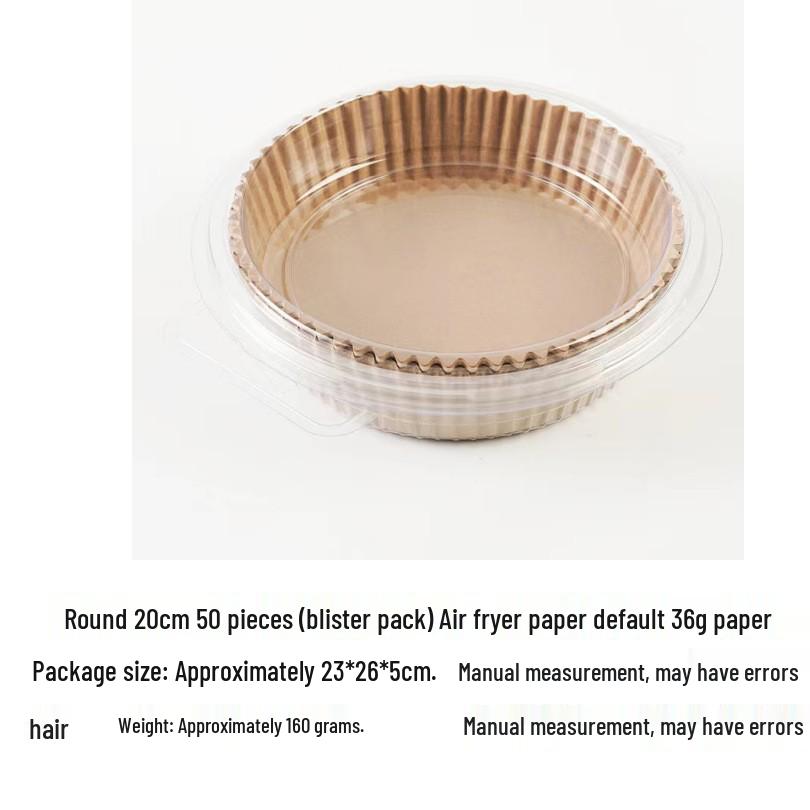 Food Grade Silicone Air Fryer Baking Papers, 16cm-20cm