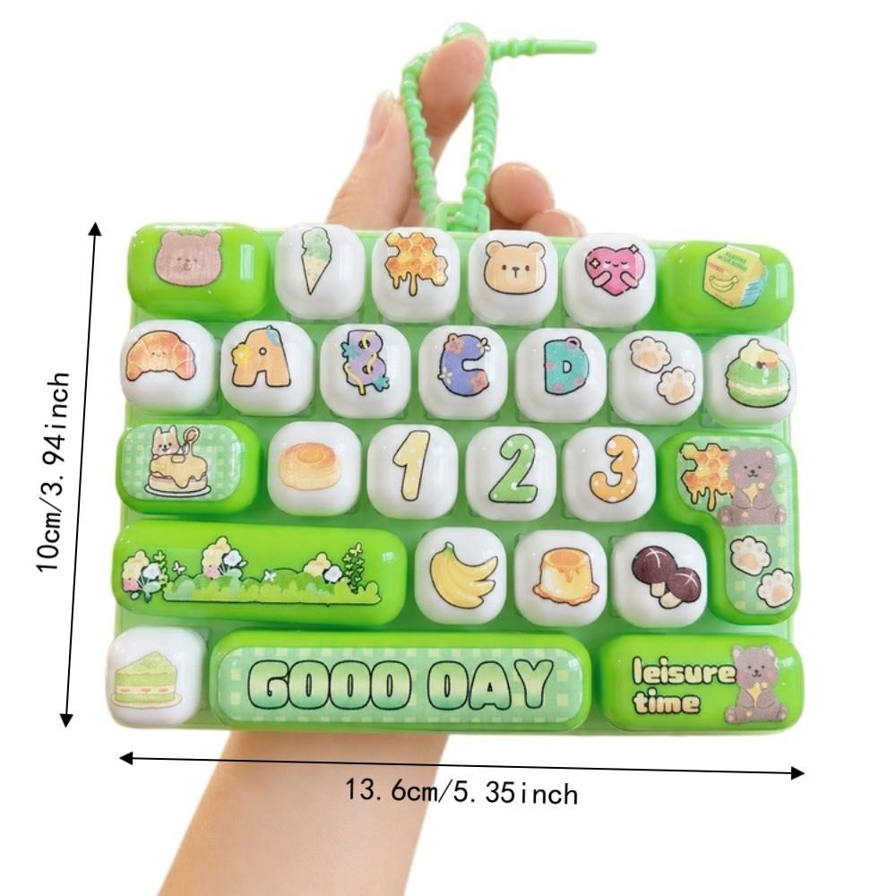 26 Key Mini Keyboard Pendant Cute Cartoon Design Keyboard Keychain Accessories Gift
