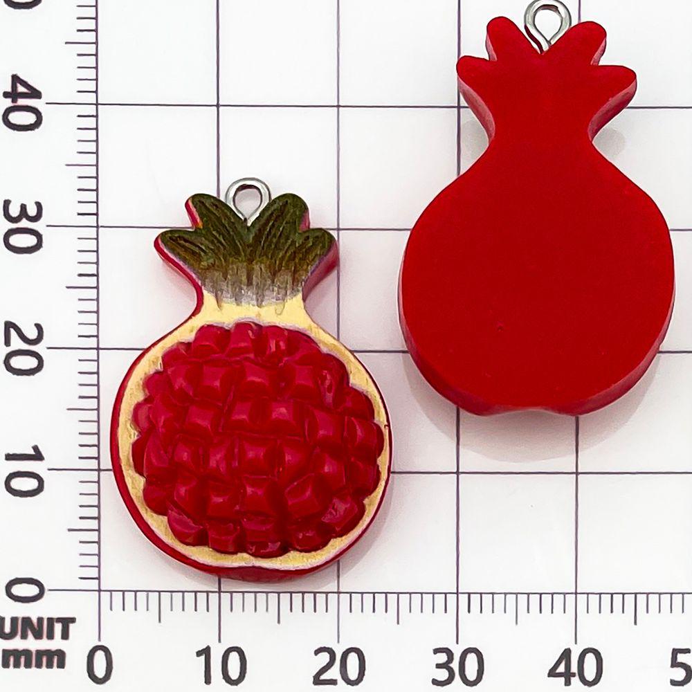 15-Color Resin Cartoon Fruit Pendants: Watermelon & Apple Charms for DIY Jewelry