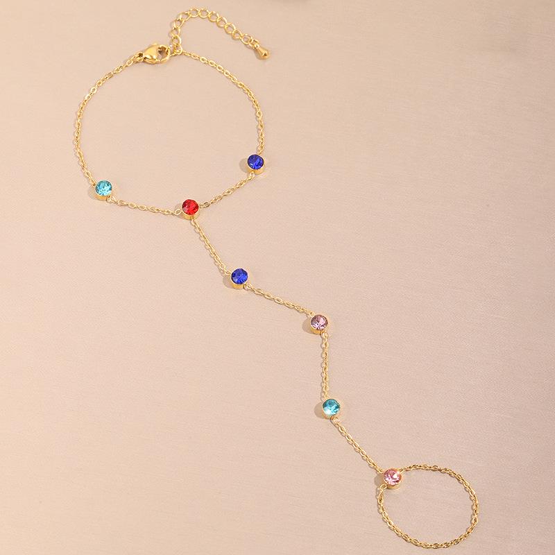 Popular bracelet, titanium steel does not fade, love zircon bracelet, high-end female light luxury niche bracelet, bracelet.