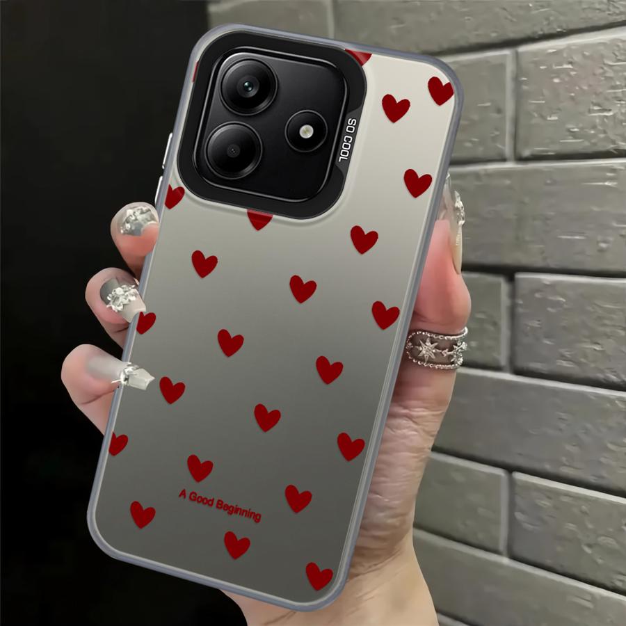 

Fashion Love Heart Case for Xiaomi Poco X3 NFC F4 F3 GT C51 X5 C50 X3 Pro Back Phone Cover Poco F4