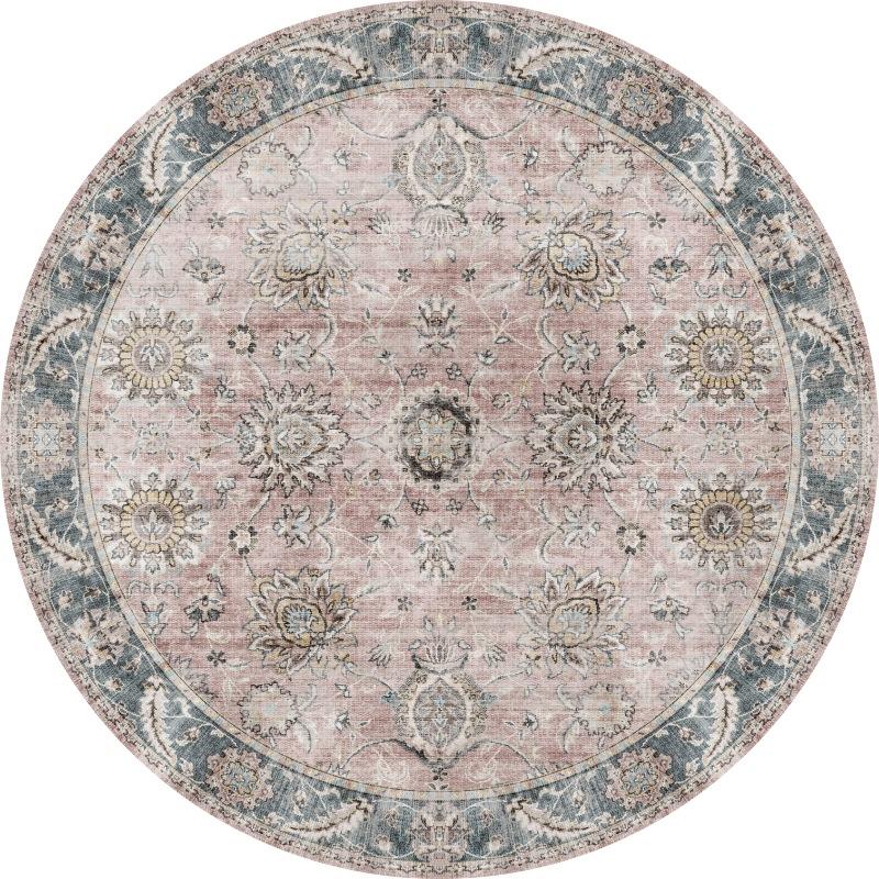Winter Retro Persian Turkish Ethnic Style Carpet American Splicing Round Living Room Office Folding Floor Mat