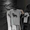2025 Summer Plus Size Retro Dog Graphic Loose T-Shirt for Women