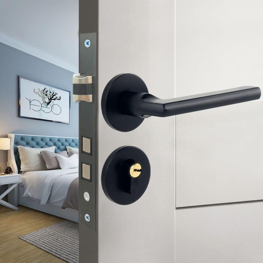 Silent Bearing Door Handle Lock Metal Security Door Handle Mechanical Main Door Lock  Home Hardware