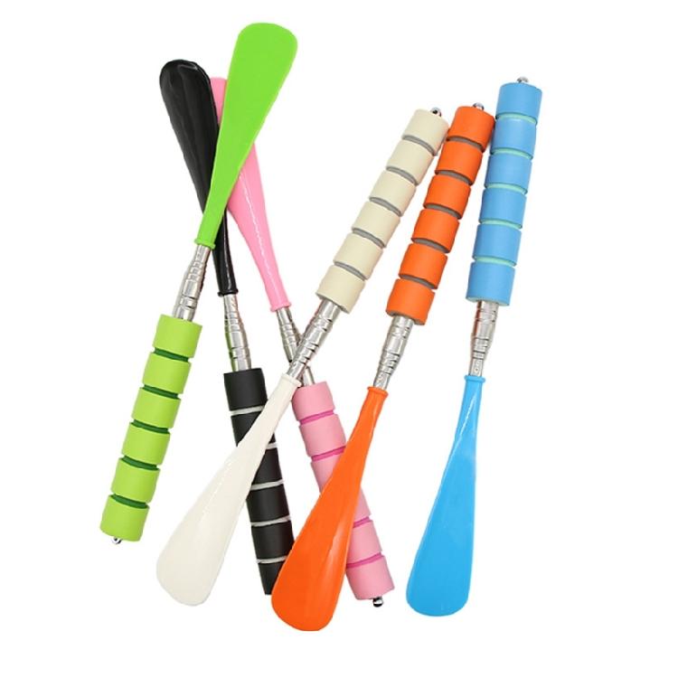 Foldable Stainless Steel Footwear Assistant Stainless Steel Telescopic Extendable Long Shoe Horn Shoe Lift Helper Tool