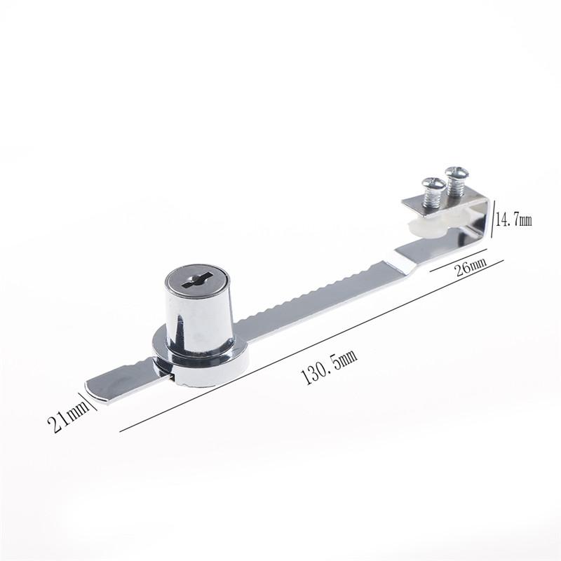 

Durable Practical 1pc Sliding Lock Zinc Alloy Cabinet Glass Door Lock+Keys For Reptile Showcase Display Case Furniture Hardware 1pc