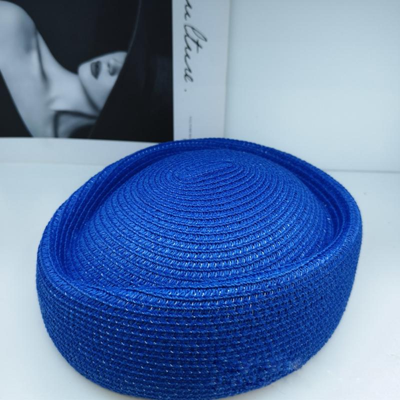 Summer Women's Stewardess Cap Beret Paper Straw Sun Hat Outdoor Artistic Painter's Hat Beach Beret