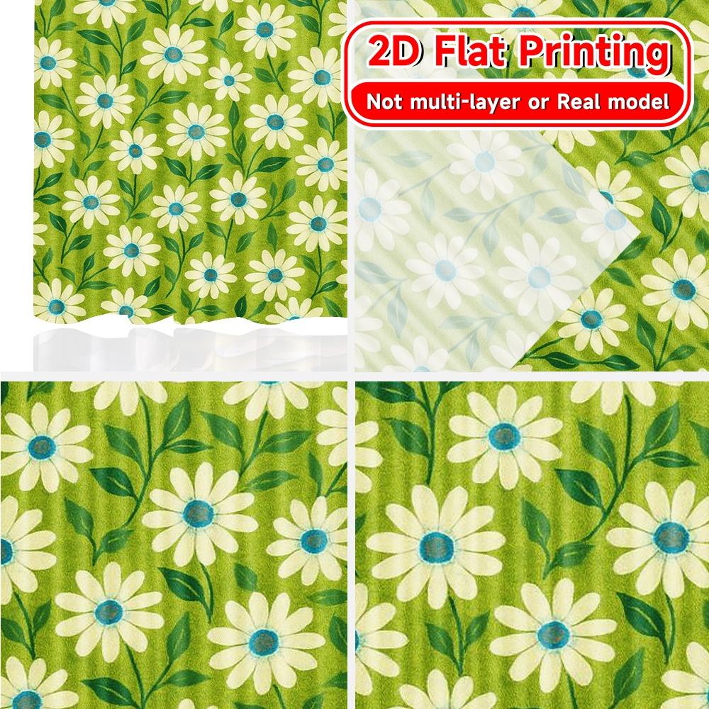 2pcs, 2D FLAT PRINTING Curtains (Without Rod) FloralFacade Holiday curtains Versatile Polyester Curtains Home Decor Perfect for