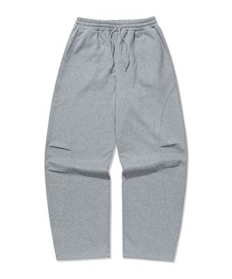 DIVINE DISTANCE Tuck & Curve Sweatpants [Melange Grey]