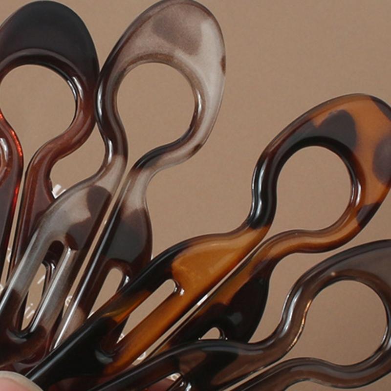 Stilvolle Haarforke Große Französische Harzhaarspange für Damen Elegante Dutt-Styling Haarnadeln Vintage Frisur-Accessoires