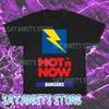 New Hot N Now Burgers Men's Black T-shirt Funny Size S To 5XL