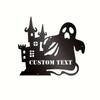Customizable Halloween Castle Metal Wall Sign Indoor Outdoor Decor