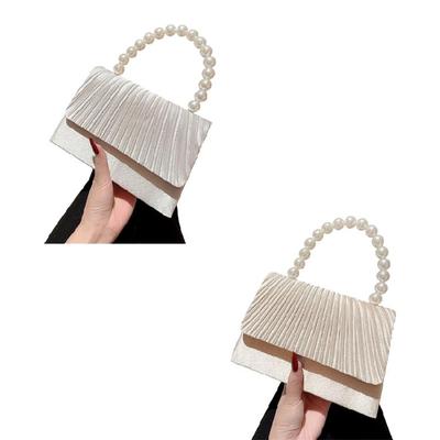 Sac à Rabat Plissé Sac Bandoulière Sac de Soirée Formel Pochette pour Mariage Fête
