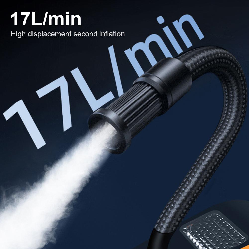 150PSI Electric Car Air Compressor Intelligent Digital Display Cordless Tire Pump 1500mAh for Car Motorcycle Bike Tire Boat Ball