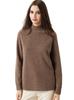 Solid Color Wool Sweater: Seven-Stitch, Long-Sleeve, Warm and Simple Autumn/Winter Commuting Base Layer.