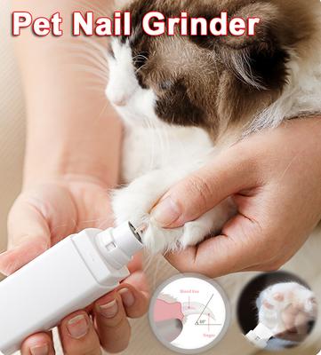 Dog Nail Grinder 4-Speed Electric Rechargeable Pet Nail Trimmer Painless Paws Grooming Smoothing for Small Medium Large Dogs Cat
