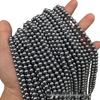 Natural Terahertz Stone Round Beads for DIY High Thermal Conductivity Energy Bracelets