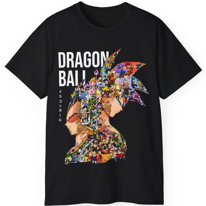 

2026 New Summer Dragon Ball 40th Anniversary Son Goku Cotton Anime Printed Tshirt Casual Streetwear Unisex and Women Y2k Unisex S
