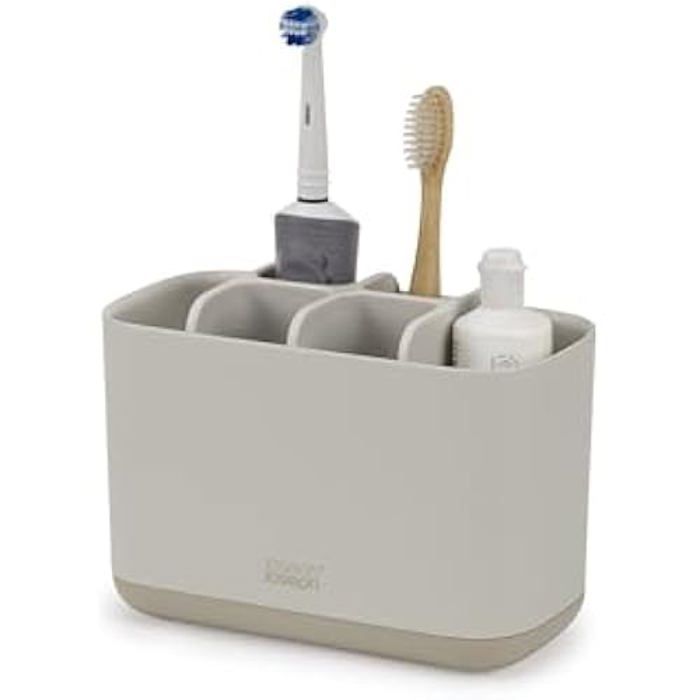 Joseph Joseph EasyStore- Porte-brosse à dents et dentifrice, compatible avec les brosses à dents électriques et traditionnelles, 6