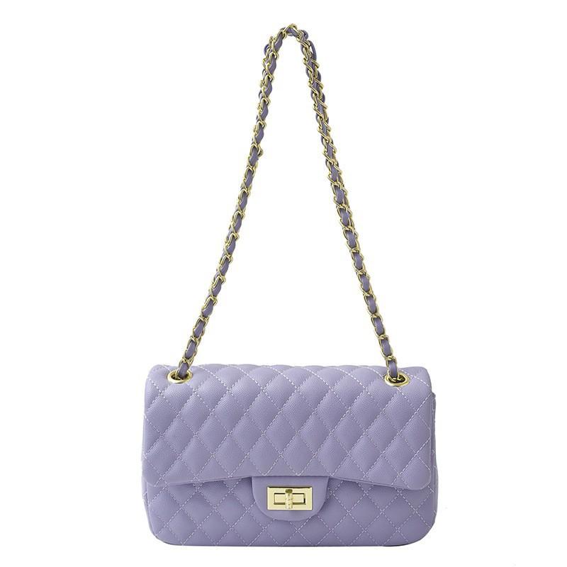 Fashionable Small Square Bag Niche Texture Shoulder 2026 New Style Diamond-grid Chain Women's One-shoulder Cross-body