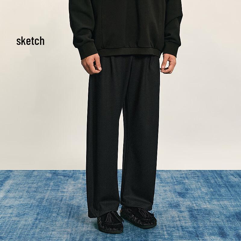 

Мужские зимние вязаные повседневные брюки прямого кроя L