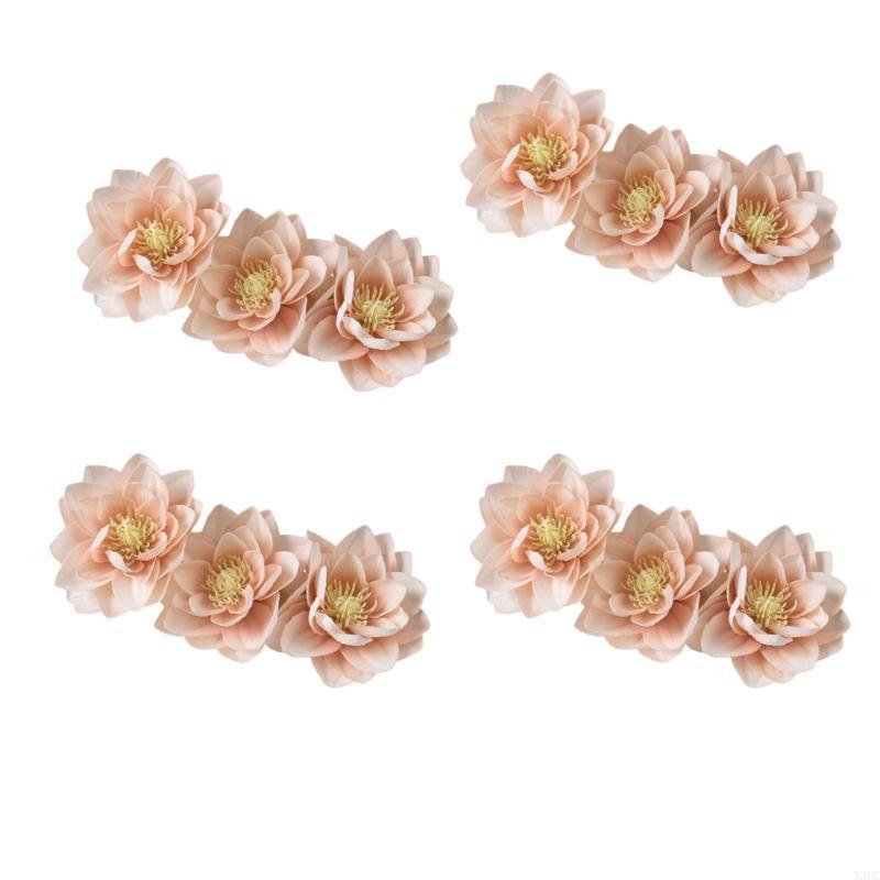 Curtain Holders with Flower Pattern Curtain Tiebacks, Easy Installation Curtain Tie Not Require Tools Set of 4 X3UC