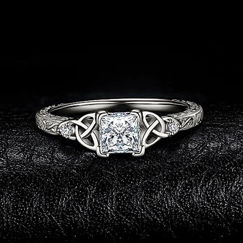 

CAOSHI Stylish Female Square Zirconia Finger Ring Bridal Wedding Band Zircon Fashion Female Delicate Proposal Accessories Gift 10