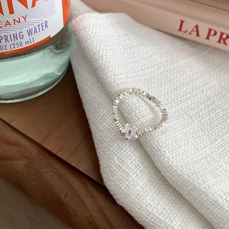 Elegant Adjustable Pearl And Silver Geometric Ring For Women Unique Design Accessory