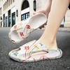 2025 Summer New Slippers Thick-soled Men's and Women's One-word Drag Super Soft Super Q Elastic Stepping On Shit Sandals Indoor and Outdoor Non-slip