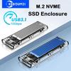 M.2 NVMe SSD Enclosure USB3.1 Gen2 External SSD Case Clear Hard Drive Adapter 10Gbps M.2 NVMe To USB Adapter Support UASP for PCIe NVMe SSD