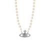 Vivienne Westwood One Row Pearl Bass Relief Choker Necklace 63010106