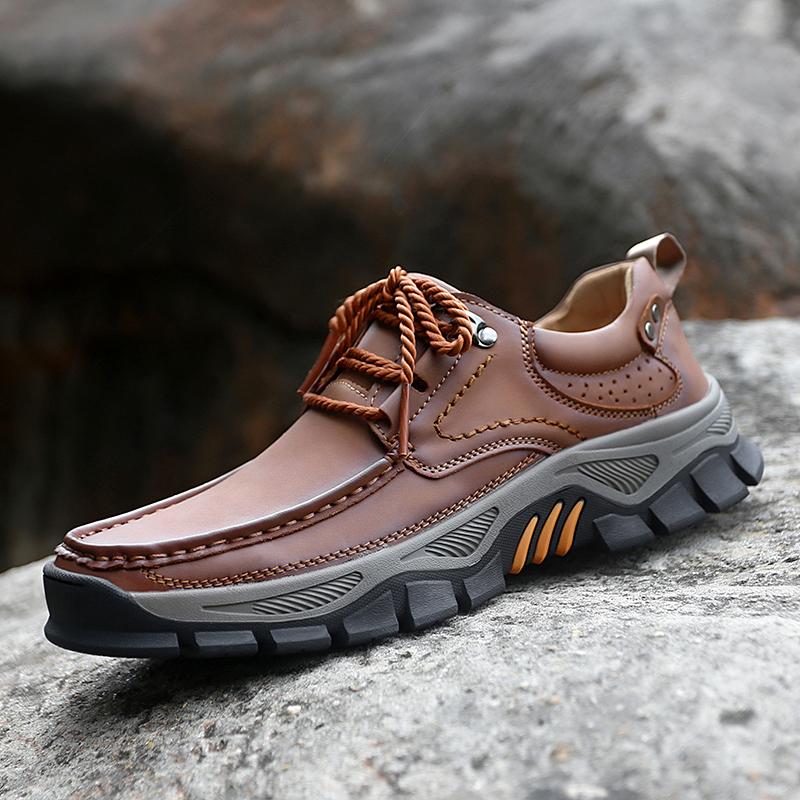 Handmade Casual Leather Shoes Men Comfort Driving Shoes Soft Leather Loafers Men Shoes Moccasins Tooling Shoes
