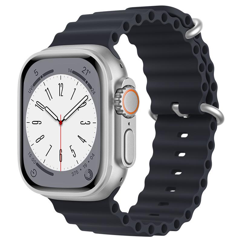 Ремешок из двухцветного силикона Apple Marine для часов 8/7/SE/Ultra Sports