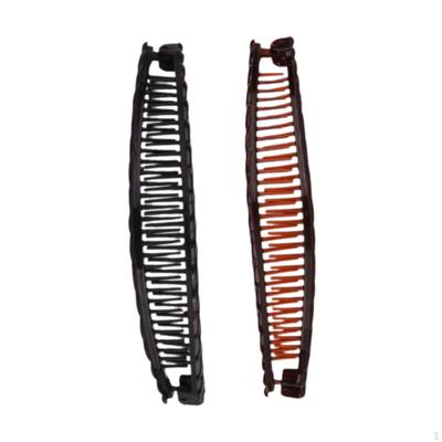 2 Stück Bananen Haarspange Clip,Haaraccessoires,Styling,Flexibler Pferdeschwanzhalter