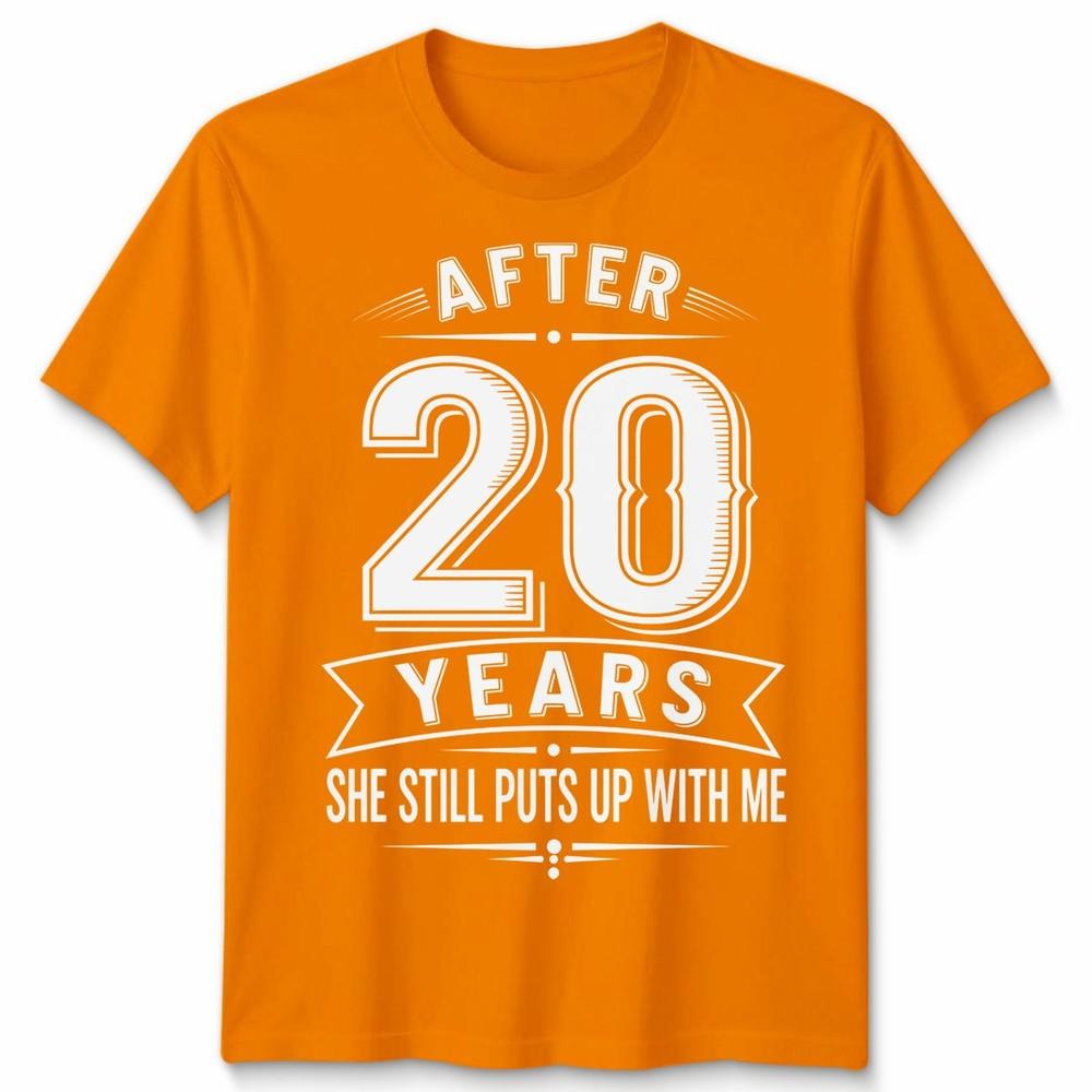 20th Wedding Unisex T Shirt Anniversary Gifts For Husband Or Wife After 20 Years