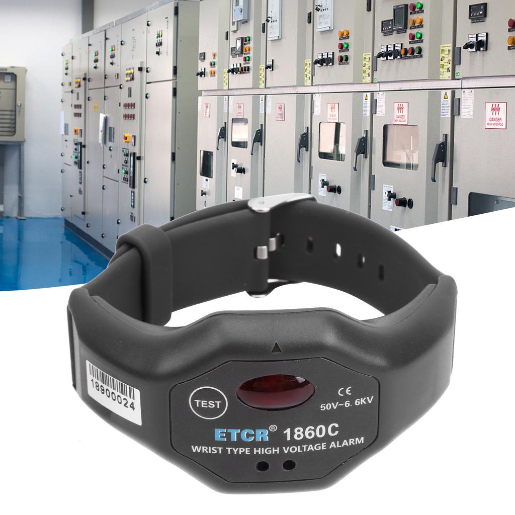 High Voltage Detector ETCR‑1860C 50V‑6.6KV High Voltage Detector with Alarm Wrist Type High Voltage Alarm High Voltage Alarm