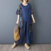 DIMANAF Plus Size Pants Suits Women Sets Suits Loose Tops Shirts Long Pants Cotton Casual Clothing Summer Vintage
