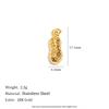 Dreamshow Fashion Stainless Steel Pendants Charms Enamel Pendants for Necklace Gold Plated Jewelry Accessories