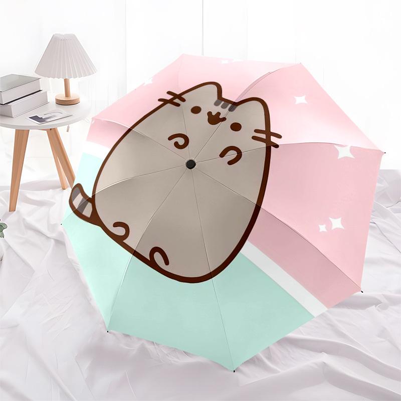 1pc Pusheen, Cat Themed High-quality Umbrella,Automatic Opening and Closing Umbrella,Multi-functional Umbrella G0811385