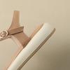 Summer Women's One-word Sandals Casual Non-slip Platform Sandals Buckle New Rear Empty Comfortable Soft-soled Women's Sandals